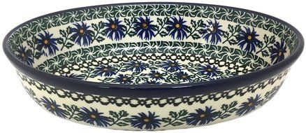 New Polish Pottery OVAL BAKER 9" X 6" Boleslawiec CA Pattern 976 Euro Stoneware