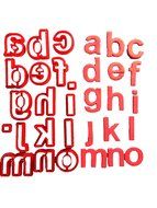 Arial Bold Lowercase Alphabet Cookie Cutter Set (Full Set 2 inches)