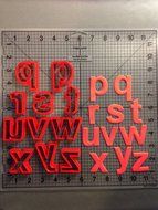 Arial Bold Lowercase Alphabet Cookie Cutter Set (Full Set 2 inches) N3