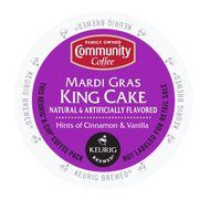 Community Coffee Mardi Gras King Cake Box of 12 K-cups Limited Time!