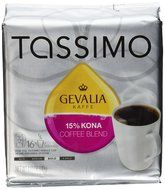 Tassimo Gevalia 15% Kona Coffee Blend T Discs Bag, 16 Count 4.93 Ounce N7