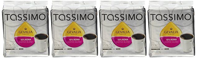 Tassimo Gevalia 15% Kona Coffee Blend T Discs Bag, 16 Count 4.93 Ounce N11