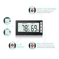 Oria Indoor Digital Thermometer Hygrometer Monitor - Temperature + Humidity Sensor with larger LCD Display, &deg;C... N2