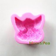 Mom&amp;pea 0525 Angel Thinking Shaped Silicone Mould for Fondant Cake Sugar Paste Cake Decoration 3d Cake Toppers... N3