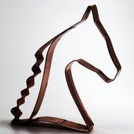 Copper Cookie &amp; Fondant Cutter Saddlebred, Saddle Type, English Horse, Decorative, Collectible N4