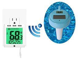Ambient Weather WS-01PF Color Changing Wireless Pool And Spa Temperature Night Light with Ambient Backlight, White