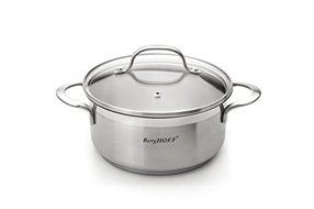 BergHOFF Bistro Covered 7" Casserole, Silver