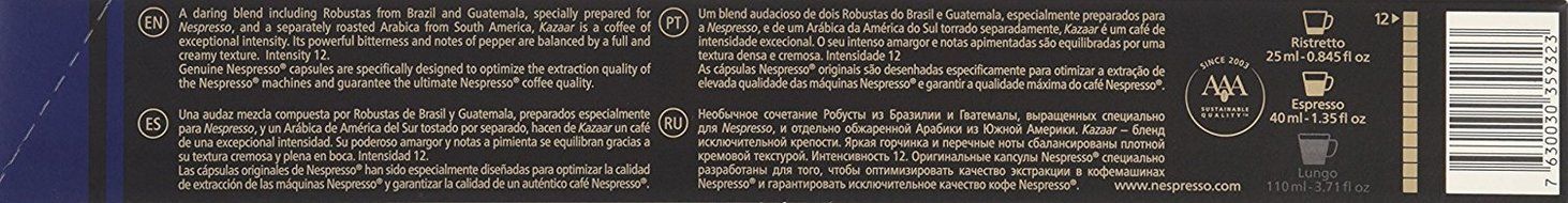 Nespresso OriginalLine: Kazaar, 50 Count N2