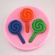 Longzang Small Lollipop Silicone Mold Sugar Craft DIY Gumpaste Cake Decorating Clay