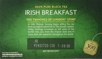 TWINING TEA TEA IRISH BRKFST, 50 PC N4