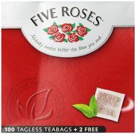 Five Roses Tea, 100 Tagless Teabags N2