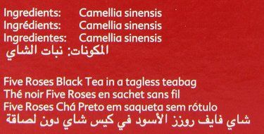 Five Roses Tea, 100 Tagless Teabags N3