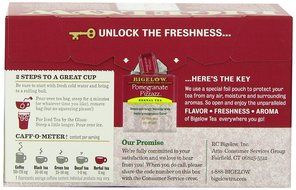 Bigelow Pomegranate Pizzazz Herbal Tea, 20-Count Boxes (Pack of 6) N3
