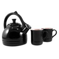 Le Creuset Enamel on Steel Kettle and Mug Gift Set, Caribbean N4
