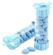 Wilton 415-0408 Blue-White Stripes Favor Cylinder Kit, 20 Count