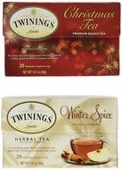 Twinings Tea - Christmas Tea &amp; Winter Spice - 1 Box Each, 20 Tea Bags Per Box