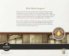 Barista Prima Coffeehouse Coffee, Keurig K-Cups, Italian Roast, Dark Roast, 24- Count N8