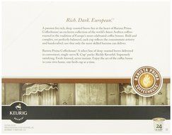 Barista Prima Coffeehouse Coffee, Keurig K-Cups, Italian Roast, Dark Roast, 24- Count N33