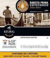Barista Prima Coffeehouse Coffee, Keurig K-Cups, Italian Roast, Dark Roast, 24- Count N38