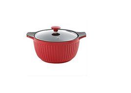 1 - CP 3qt Ribbed Casserole Red