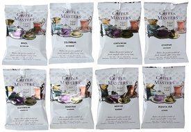 Coffee Masters New Around the World in Twelve Coffees Variety Pack Gift Set, Ground, 1.5-ounce Packets (Pack of...