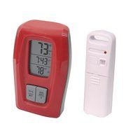 AcuRite 00418 Wireless Thermometer with Clock, White N2