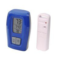 AcuRite 00418 Wireless Thermometer with Clock, White N3
