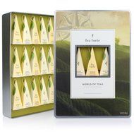Tea Fort&eacute; WORLD OF TEAS Large Tin Sampler Gift Assortment with 15 Handcrafted Pyramid Tea Infusers - Green Tea...