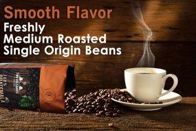 Two Volcanoes Coffee - Gourmet Guatemala Whole Bean Medium Roast Single-Origin Coffee. 1 lb N9
