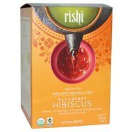 Rishi Tea Organic Herbal Tea Caffeine-Free Blueberry Hibiscus -- 15 Tea Bags (Pack of 2) N3