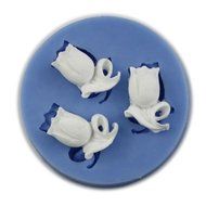 Autek 2.2cm Tulip Flower Fondant Mold Silicone Sugar Craft Cake Decorating #3DMold-100