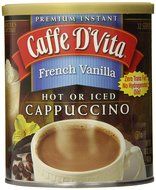 Caffe D'Vita French Vanilla Cappuccino, 16 Ounce Cans (Pack of 6)