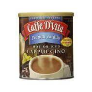 Caffe D'Vita French Vanilla Cappuccino, 16 Ounce Cans (Pack of 6) N10