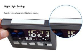Indoor Humidity Monitor Hygrometer Digital Thermometer Monitor Home Weather Station and Night Light with LCD Display... N2
