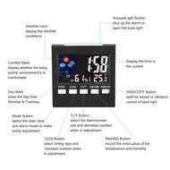 Indoor Humidity Monitor Hygrometer Digital Thermometer Monitor Home Weather Station and Night Light with LCD Display... N4