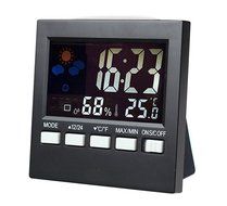 Indoor Humidity Monitor Hygrometer Digital Thermometer Monitor Home Weather Station and Night Light with LCD Display... N5