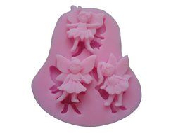 Longzang Small Fairy Angel Silicone Mold Sugar Craft DIY Gumpaste Cake Decorating Clay