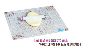 New Large Deli Professional Silicone Baking Mat with Measurements, Non-stick Pastry Mat to Countertop for Rolling... N5