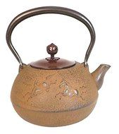 Naubu Iron Kettle Heisei Horse Skin Copper Lid Rust Color 1.0L（japan import）