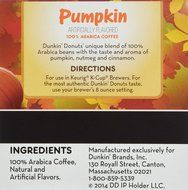 Dunkin Donuts Pumpkin Spice Flavor K-Cups for Keurig Coffee Brewers, 16 Count N5