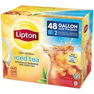Lipton Gallon Sized Black Iced Tea Bags, Unsweetened, 48 Count N4