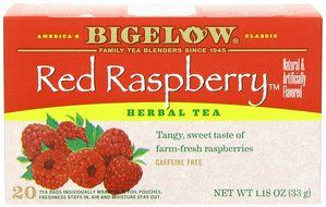 Bigelow Red Raspberry Herbal Tea, 20-Count Boxes (Pack of 6)