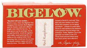 Bigelow Red Raspberry Herbal Tea, 20-Count Boxes (Pack of 6) N4