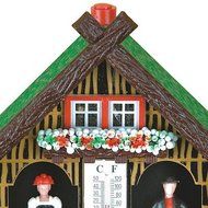 German Black Forest weather house made of plastic, weatherproof TU 890 N2