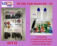 3D Jelly Tools Starter Kit - Type 11 - 3D Gelatin Art Tools - 10 pcs/set