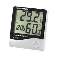 Mini Digital LCD Temperature Humidity Meter Clock Indoor Hygrometer Thermometer