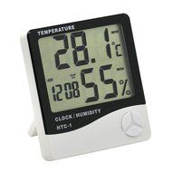 Mini Digital LCD Temperature Humidity Meter Clock Indoor Hygrometer Thermometer N2