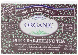ST. DALFOUR Organic Green Tea, Tea Bags, Original, 1.75-Ounce Bags, 25-Count Boxes (Pack of 6) N3