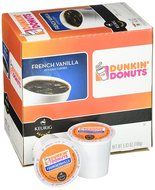 Dunkin Donuts French Vanilla Flavored Coffee K-Cups For Keurig K Cup Brewers (32 Count) N2