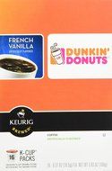 Dunkin Donuts French Vanilla Flavored Coffee K-Cups For Keurig K Cup Brewers (32 Count) N4